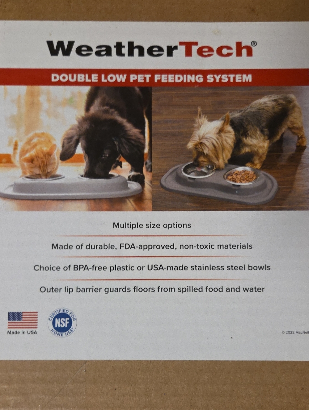 WeatherTech Double Low Pet Feeding System - Gray